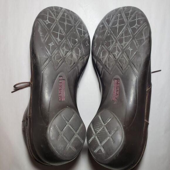 Merrell Veranda "Butter Rum" Brown Leather Ankle Booties Women Size 8.5 - Picture 10 of 11